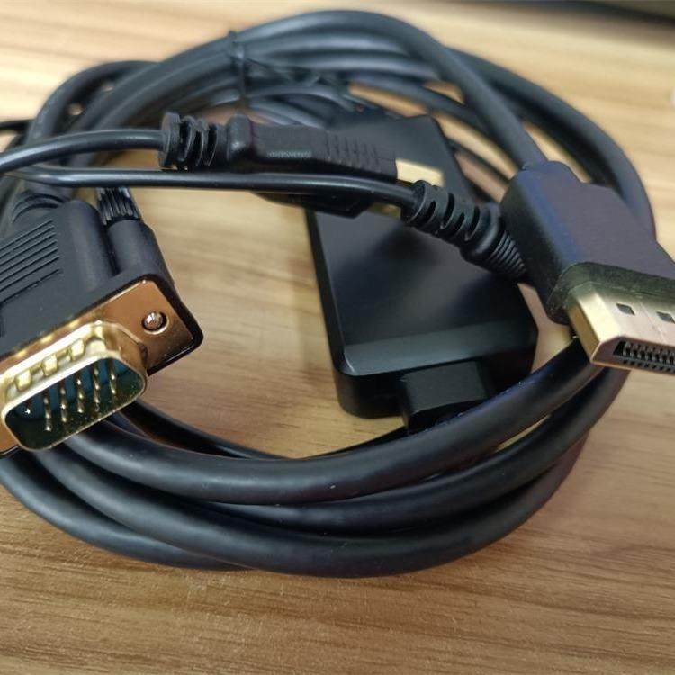 VGA+供电+音频转DP公V转D接线主机接插GAP插显示器VGA接to629DP