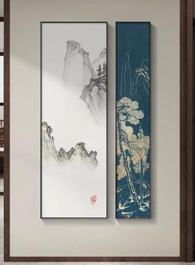 山水画新中客式玄关装饰画壁厅走廊过道挂国画水墨82362画入户正