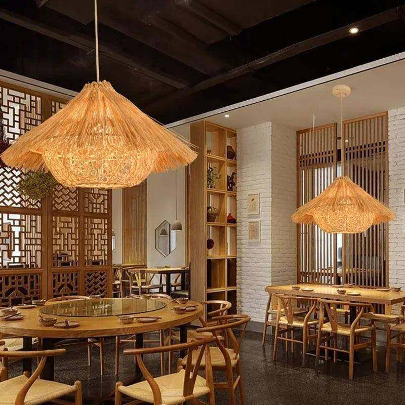 餐厅藤艺吊灯农家乐圆手工编式鸟巢草织帽田园饭店日复189古形竹,家装灯饰光源,智能吊灯,淘宝优惠券,粉丝福利购,淘宝优惠卷