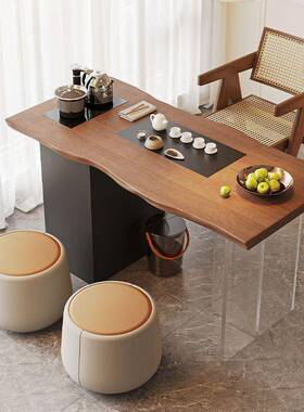 新中式实木茶桌茶阳椅台茶台盘ZVX一体新泡款简约家用小户型茶桌