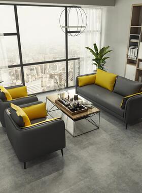 办沙发接息468待室会客休合区沙发茶几组酒店出租屋简约办公室沙