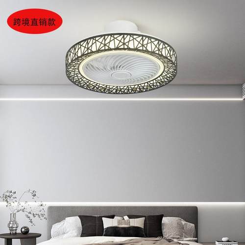 爆GM005款鸟巢吸顶卧室风灯扇无极调光光三色变吸风顶扇灯直销