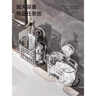 洗脸巾置物架吸盘收纳盒壁挂式洗漱台废弃擦脸巾大号收纳架卫生间