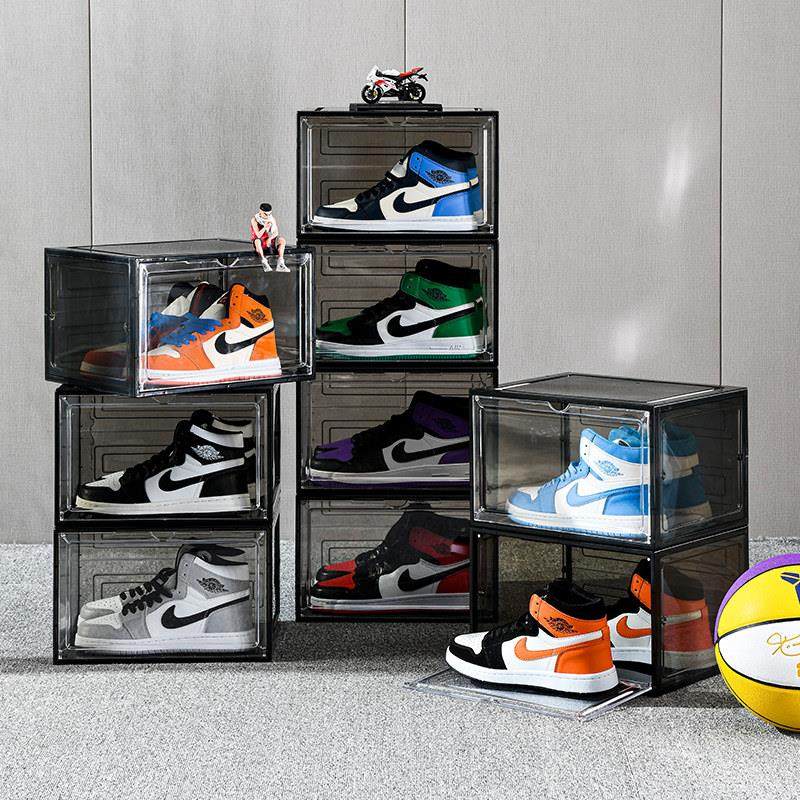 日本进口MUJIE鞋盒收纳盒透明鞋子收纳鞋盒加厚磁吸简易塑料宿舍,收纳整理,鞋盒,淘宝优惠券,粉丝福利购,淘宝优惠卷