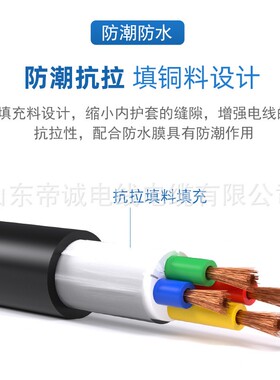 vv护套线源线r22x.5平方电电缆线2芯双芯电线电缆HBN软线铜芯国标