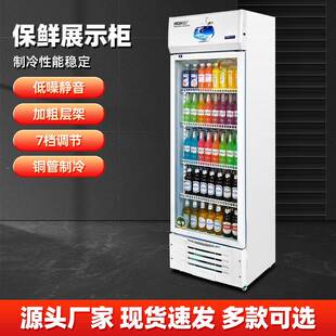 单门展冷藏示柜玻璃门展示柜酒水饮料示冷藏展柜立式不锈20钢冰柜