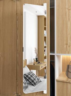 镜平开门穿衣子衣柜内置拉旋转轨伸缩WXL折滑叠内装隐形试衣全身