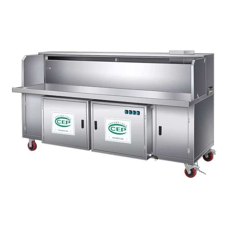 全国无烟净化烧烤车油烟一体机水电复合商用摆摊移动烤炉架子