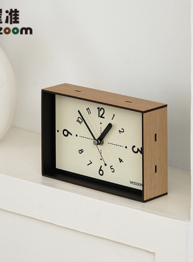 WOZOOM屋准艺术创意客厅桌面时钟摆件复古家居摆台式座钟表装饰品