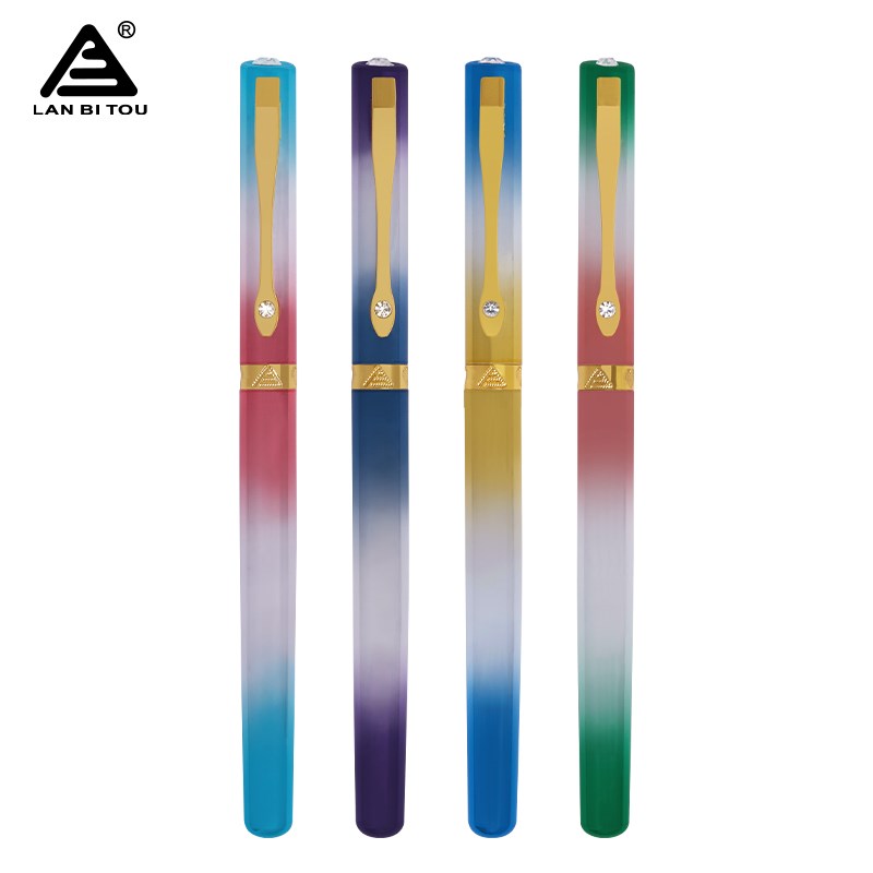 烂笔头渐变色系钢笔小学生三四年级专用练字书法正姿硬笔暗尖0.5