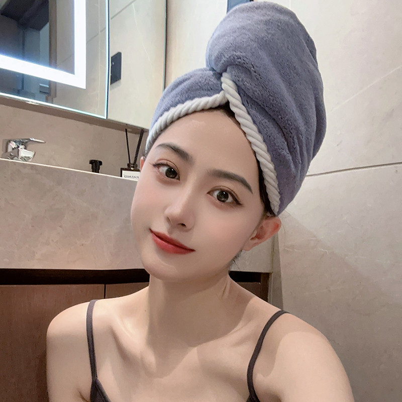 大号双面双层加厚干发帽超强吸水速干包头毛巾洗头干发巾浴帽女
