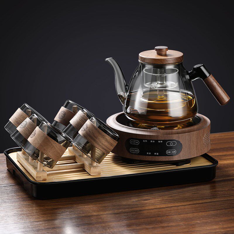 玻璃泡茶壶2025新款电陶炉煮茶壶耐高温加厚蒸煮一体茶壶套装