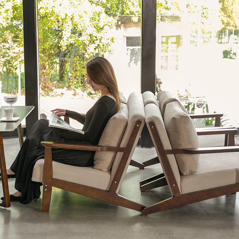 复古咖啡厅奶茶店书吧桌椅组合民宿清吧餐厅卡座沙发接待洽谈休闲