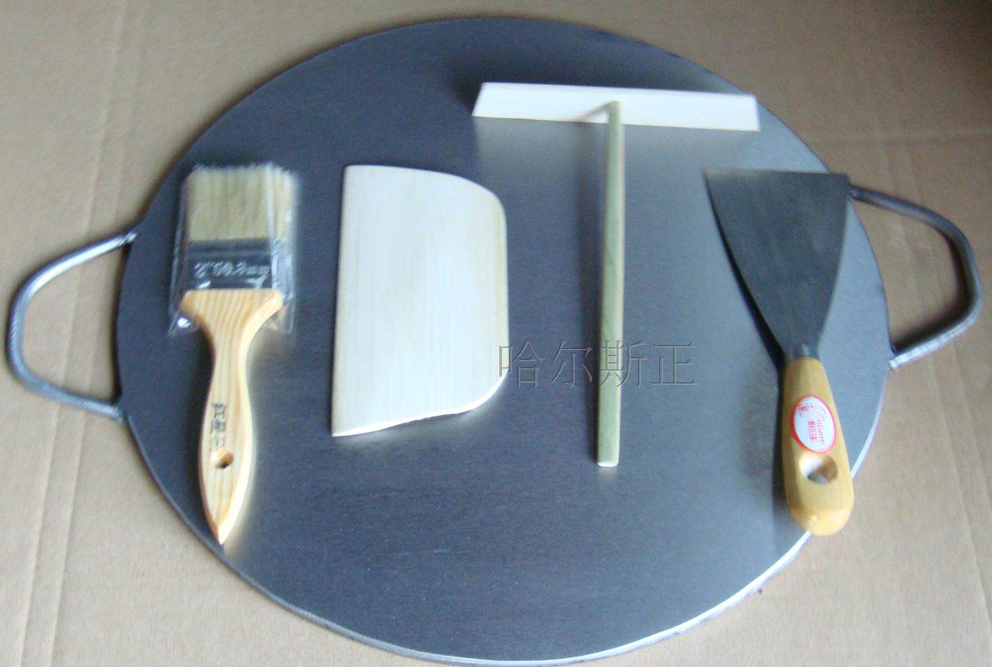 商用摆摊用山东杂粮煎饼锅鸡蛋饼锅平锅煎饼果子锅鏊子(加厚)