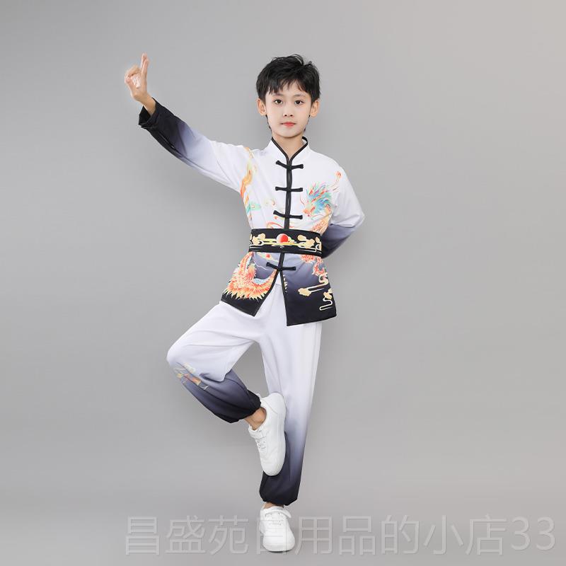 高档儿童武术练习表表演服装起重机儿童生功夫训练比中国式男女武