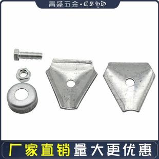三角避雷卡防雷夹避雷带支架铁螺丝卡子三角型可调节避雷卡片镀锌