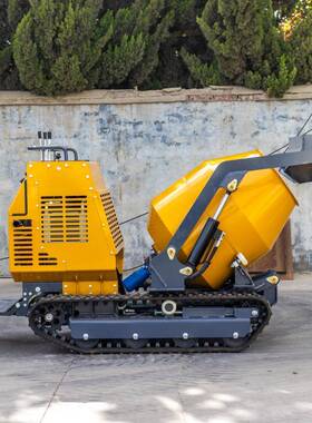 新款小型搅拌车HT750Y自上料式履带运输搅拌多功能搅拌车