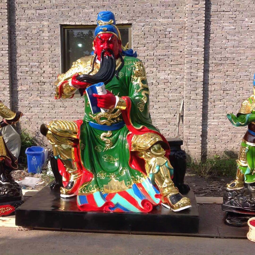 南无伽蓝圣众菩萨神像 伽蓝菩萨神像 关二爷雕塑制作