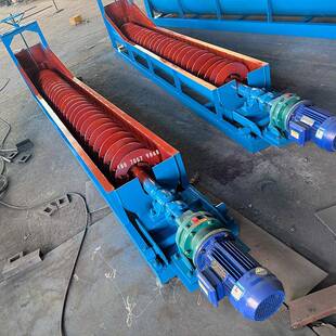 小型螺旋分级机洗砂机槽式锰矿石擦洗机水洗粘土沙泥分离机