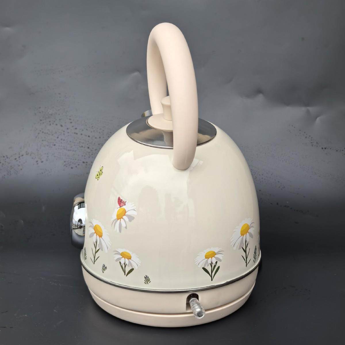 欧式贴花烤漆带温度显示热水壶电热水壶