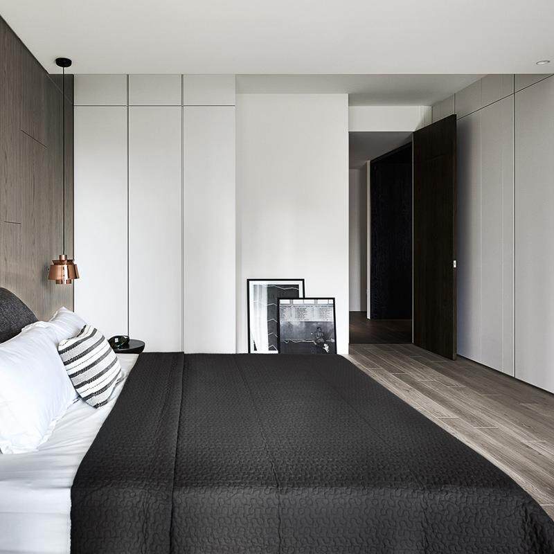 艾然全屋设计一门到顶整体衣柜家用卧室平开门衣橱衣帽间环保实木