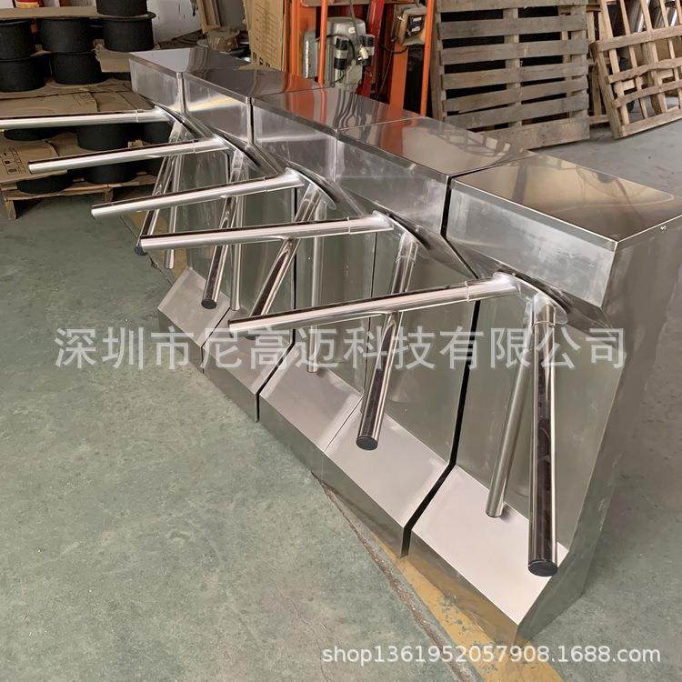 超市单向门旋转进出入器出入口门禁导向三辊闸手推单项旋转通道扎