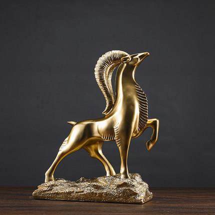 创意招财领头羊摆件领导办公室客厅生肖羊三羊开泰工艺品大号山羊