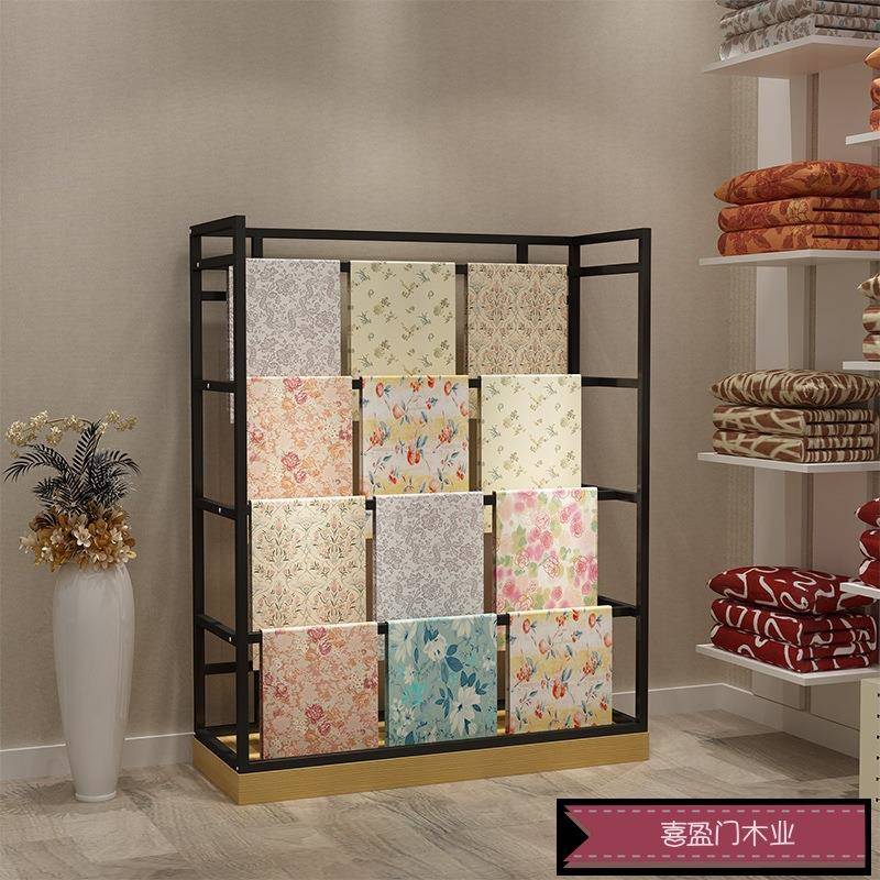 家纺展示架商店布艺商用被芯四件套枕芯被子装饰置物架柜道具陈列