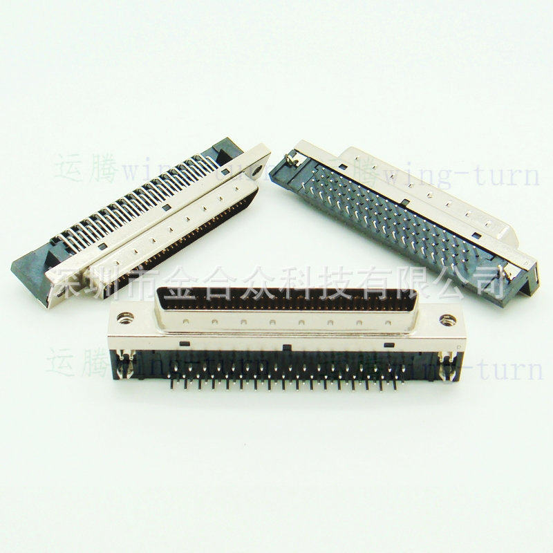 运腾MDR68MS-90SCSI弯针68芯