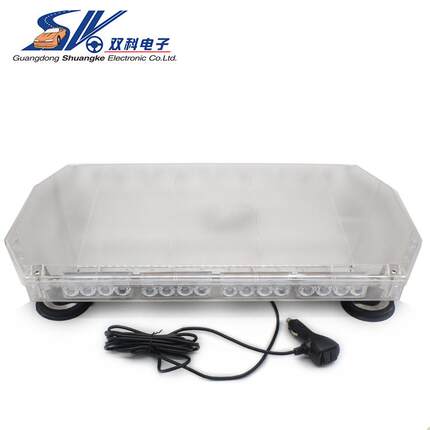 56LED短排警示灯汽车迷你短排爆闪灯60cm吸顶长排车顶灯