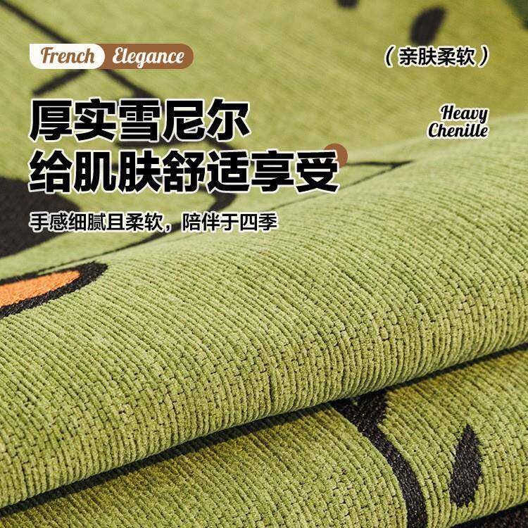 四季通用尼尔雪发大鼻狗沙盖布2025新款套卡通防沙猫抓防滑沙发罩