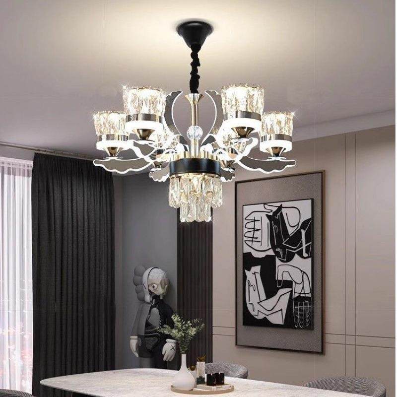 水晶吊灯现代简约轻奢客厅灯2023年新款奢华大气餐厅卧室家用灯具