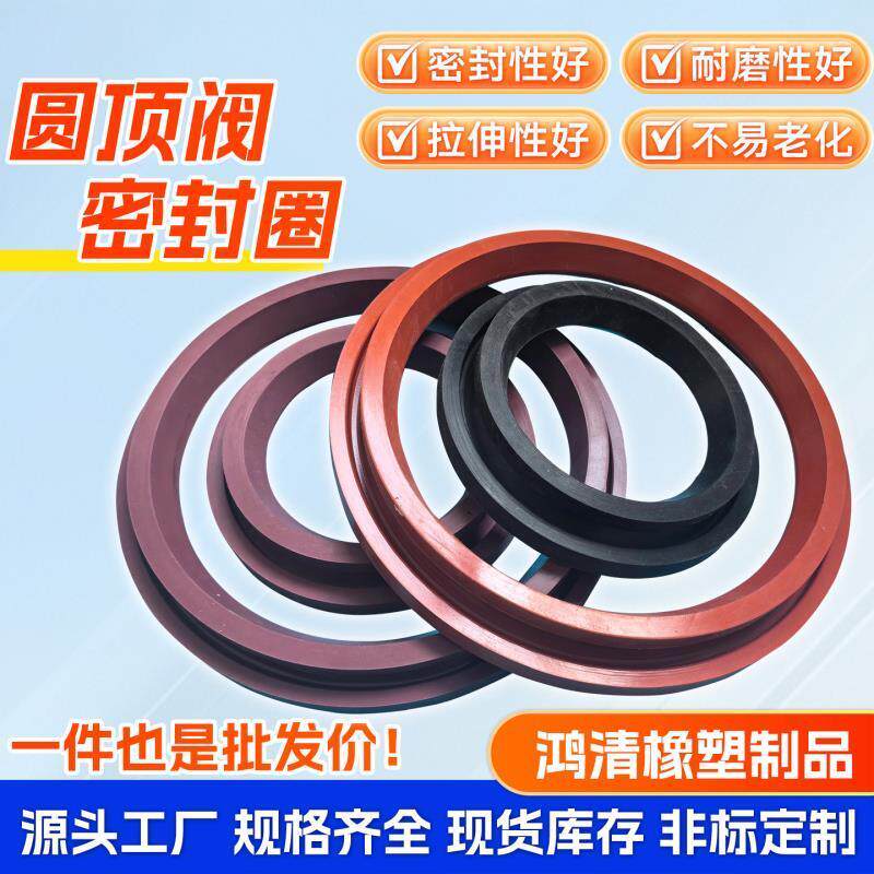 圆顶阀密封圈插入式电厂用DN200硅胶氟胶密封圈耐高温耐腐蚀O型圈