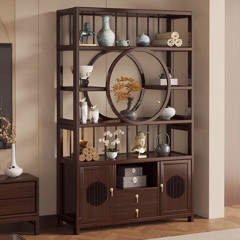 中式古博架茶室置物茶叶茶具收纳无品牌/展示柜架子断竹隔客厅多