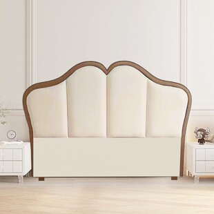 主卧人头软包床头靠法式复古花瓣单650个靠背板简约床现单买代床