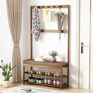 架看子简易换鞋NMB凳家用门口宿室舍收纳神器内好竹鞋制客厅楠竹