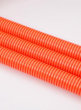 厂源头P家车P阻LSR燃橙色波纹软管汽线束套管电缆电线阻燃穿线管