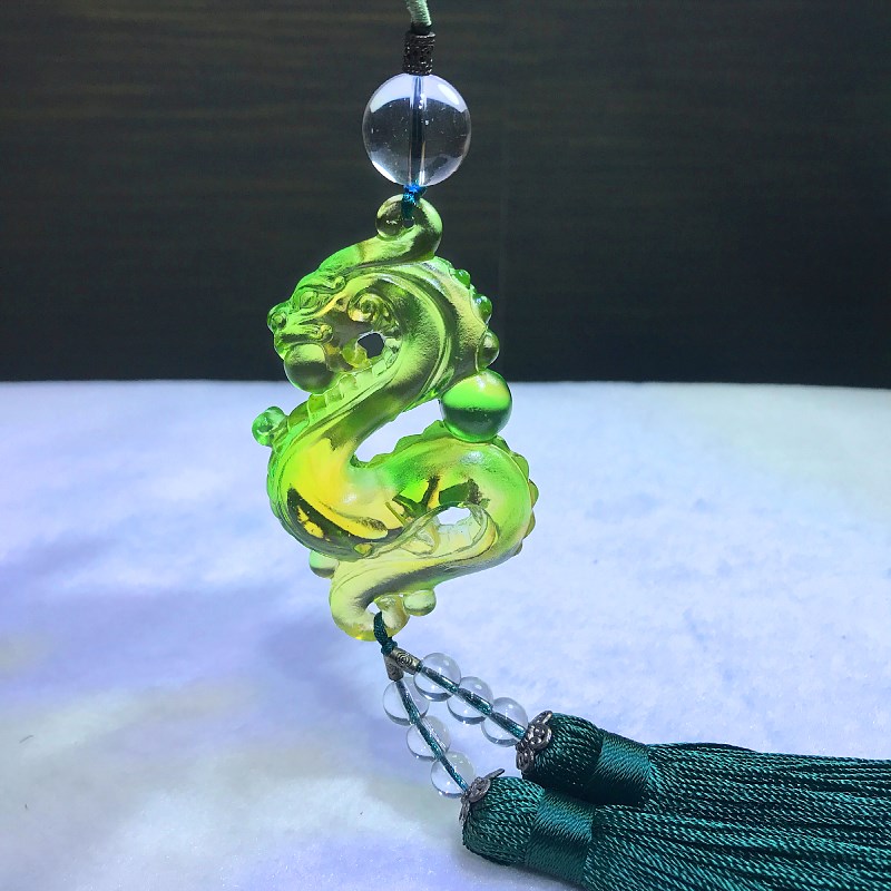 琉璃龙汽车挂件高档车载后视镜吊坠男女平安车内挂饰汽车装饰用品