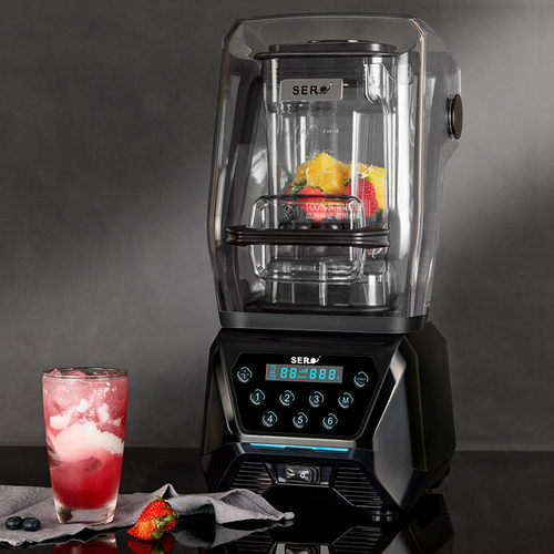 瑟诺SJ-72EC冰沙机带罩商用奶茶店多功能碎冰机低音辅食料理机