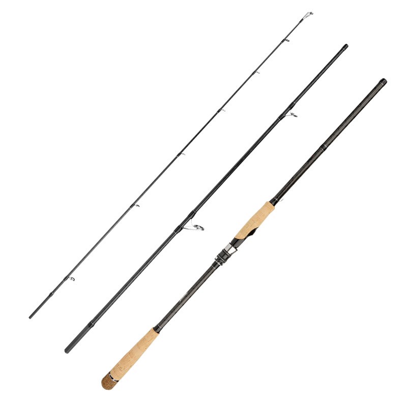 远投路亚竿海钓竿三节便携式海鲈竿3米H调岸投竿雷强竿锚竿3.6米