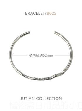 高档巨天高简约款纯银手炼多用途纹冷不对称细线理女性礼品端银饰