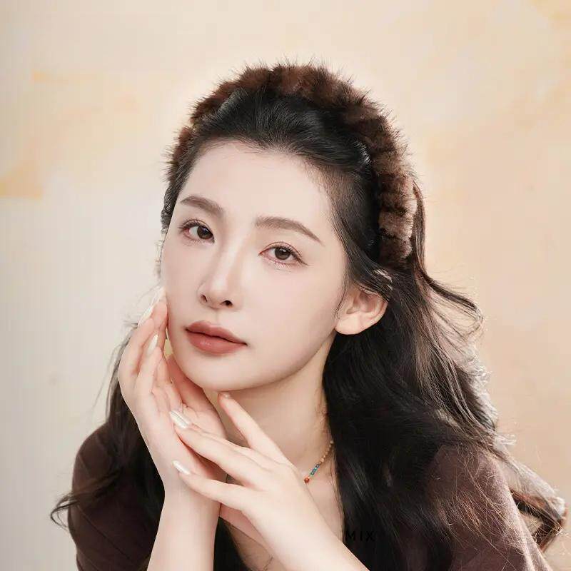 【25新款~柔雾轻云】设计师定制款高颅顶百搭水貂毛齿梳发箍