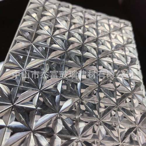 车刻电雕水纹条玻璃纹车刻楞瓦夹胶饰玻璃装车刻酒店屏风艺414术