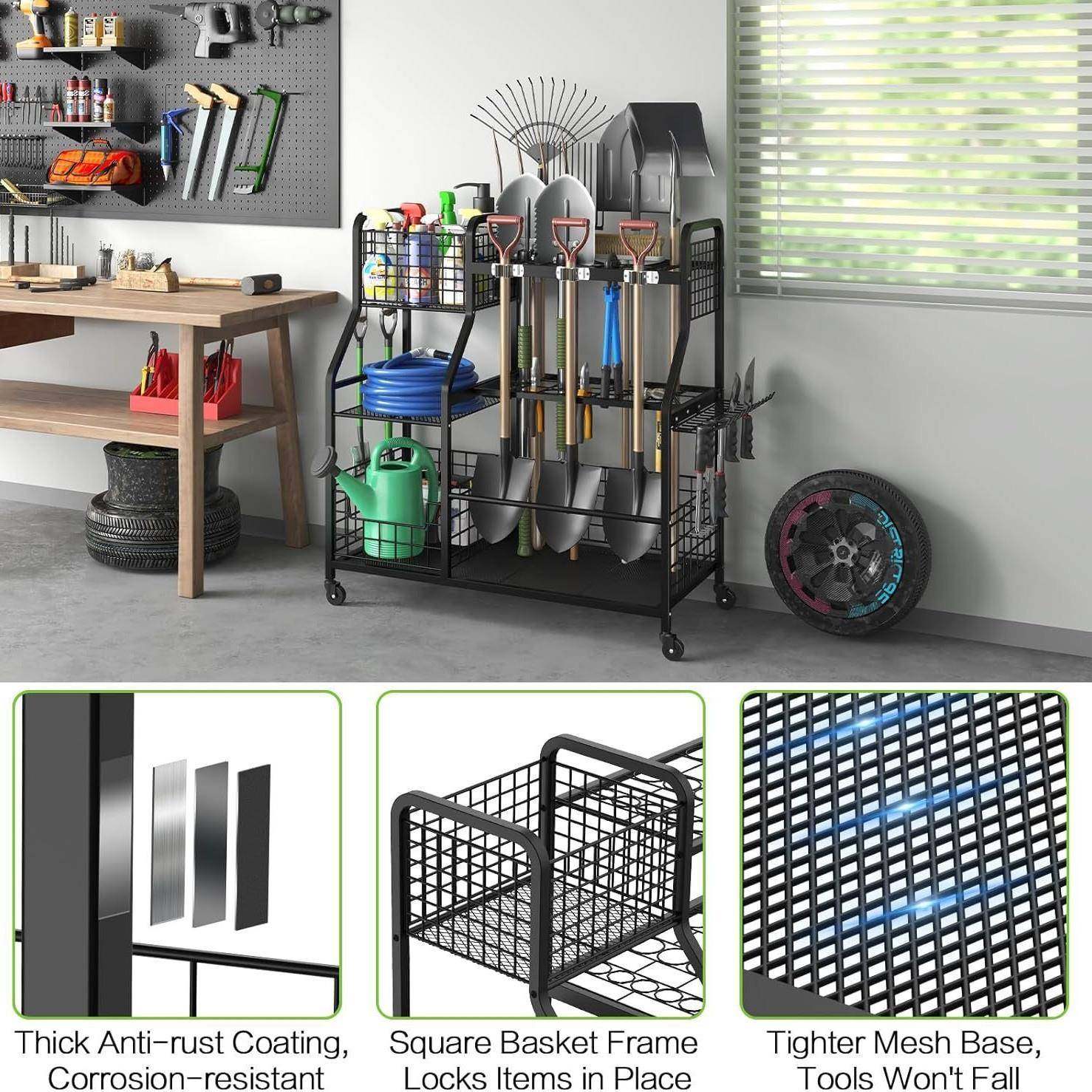 园具整理，大450工庭院工具整理器和储物架器、实用花园工具花架,收纳整理,书桌收纳置物架,淘宝优惠券,粉丝福利购,淘宝优惠卷