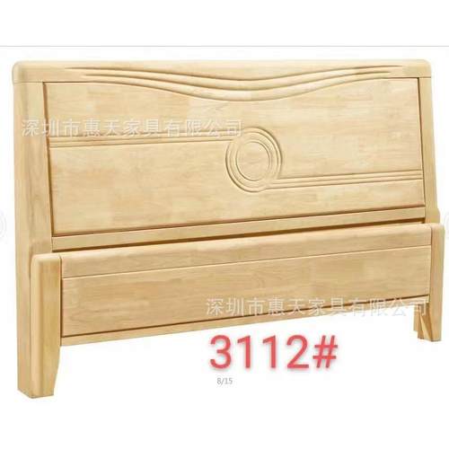 1.51004#米白橡木床没有床上油漆的.2实木床简1约式休闲床白胚坯