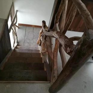 古复旧楼梯TTK板踏步板旧实松木杉木板原色木纹装饰耐楼板厚面板