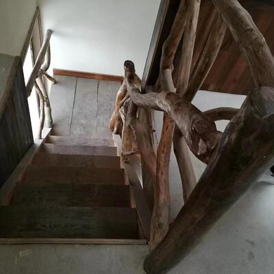 古复旧楼梯TTK板踏步板旧实松木杉木板原色木纹装饰耐楼板厚面板