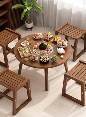 围炉煮碳桌实中式家用室内全套庭院烧烤炉火炉套装木阳台YDB茶小