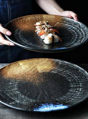 寸特色大号陶瓷盘子酒店餐家EYN用海鲜厅盘拼盘式寿司身刺日盘