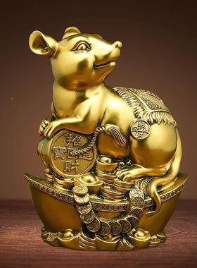 套十二羊生肖招财摆件金色鼠牛虎兔猪龙蛇马猴全鸡296狗家居装饰